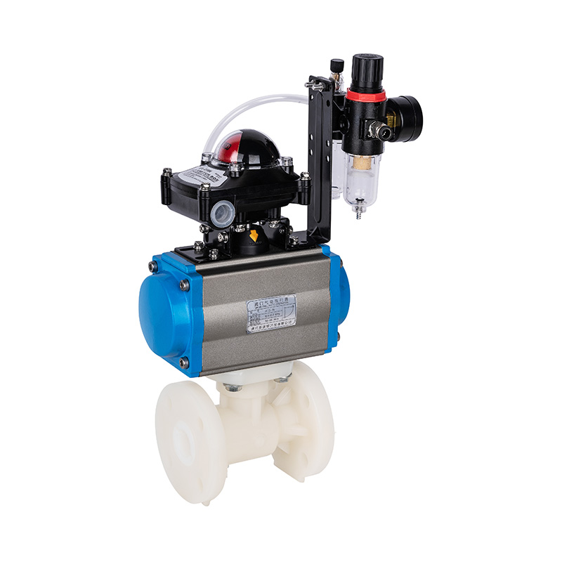 Пневматический фланцевый шаровой кран PVDF Q641F-10F DN20-300 20A-300A Стандарт JIS