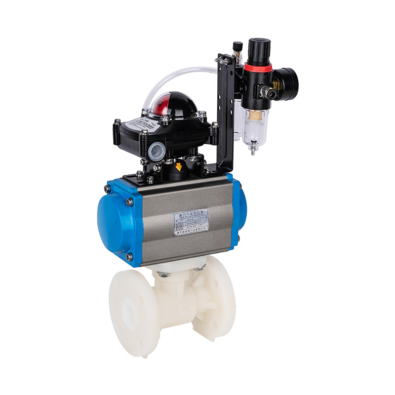 Пневматический фланцевый шаровой кран PVDF Q641F-10F DN15-300 1/2'-12' стандарт ANSI