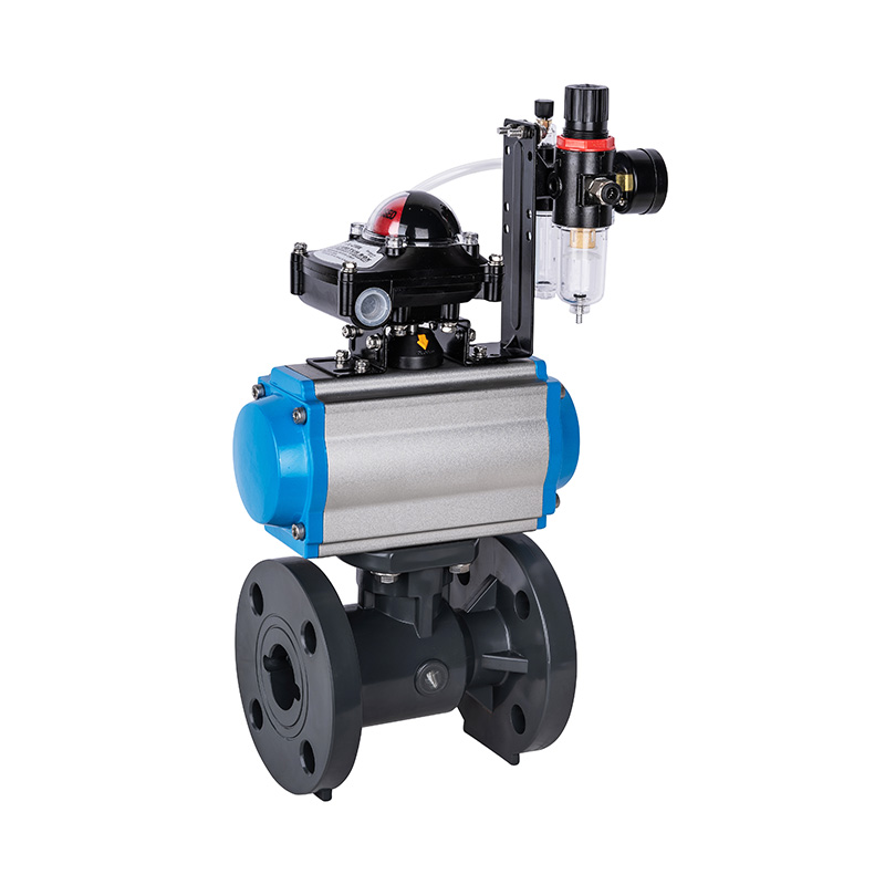 Пневматический фланцевый шаровой кран из ПВХ-U Q641F-10U DN15-300 GB Стандарт